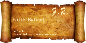 Falik Roland névjegykártya